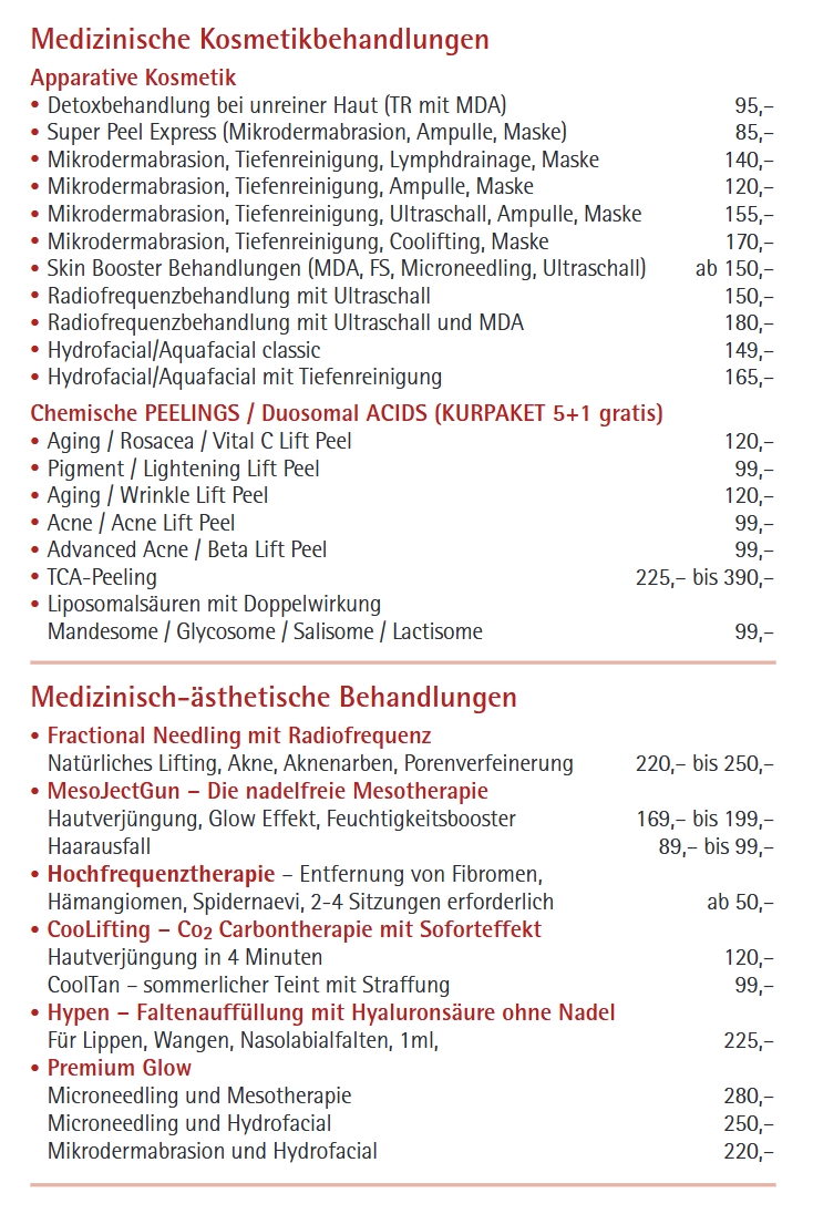 Preisliste 1 2023 ©MedStyle